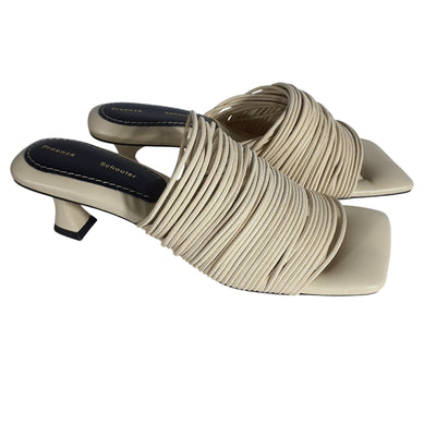 Proenza Schouler Sleek Natural Rolo Slide Sandals Size 9 B / 39 EU