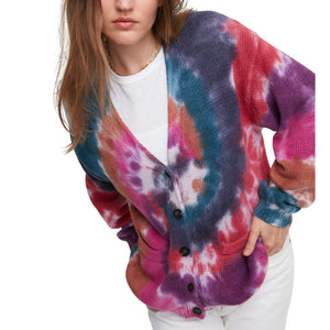 Nsf Vibrant Jewel Tone Dye Rogers Cardigan Size XS