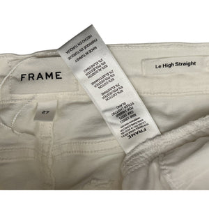 Frame Classic White Le High Straight Denim Jeans Size 27