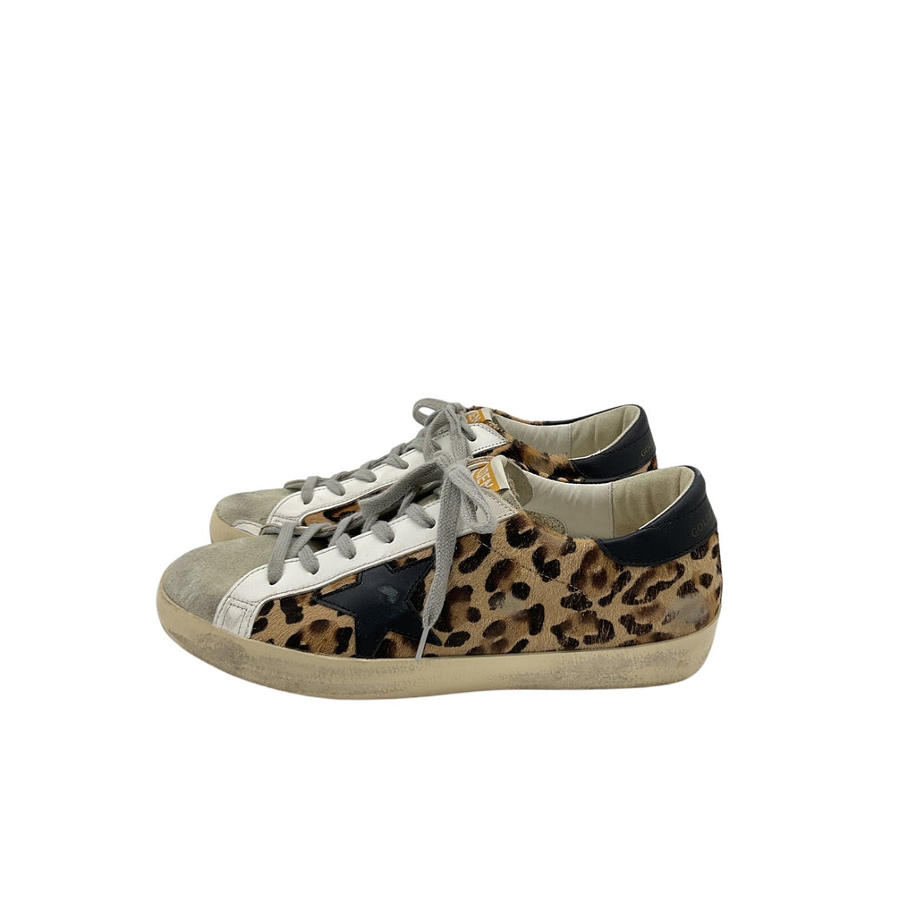 Golden Goose Black Leather Superstar Sneaker Size 9