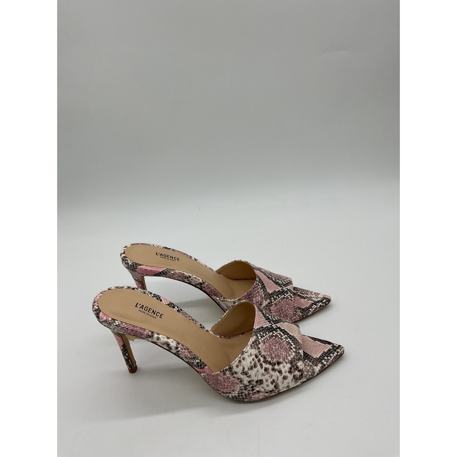 L'Agence 'Lolita' Pink Open Toe Mule Size 40