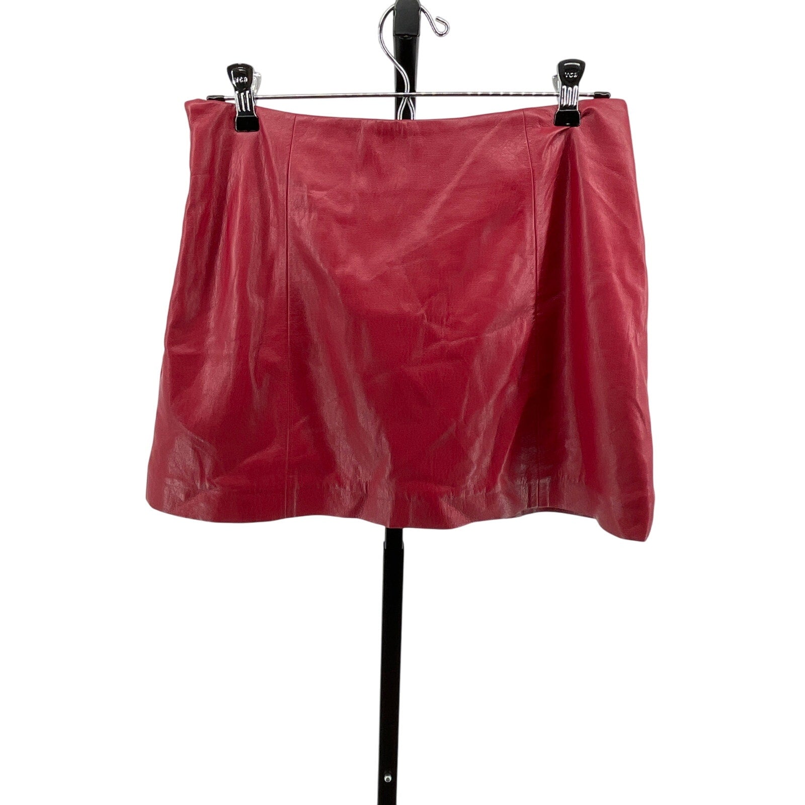 House Of Harlow 1960 x Revolve 'Bordeaux' Red Polyurethane Faux Leather Mini Skirt Size S