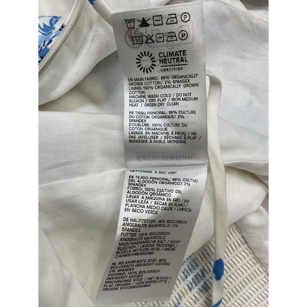 Reformation 'Genevieve' White Cotton Top Size 6