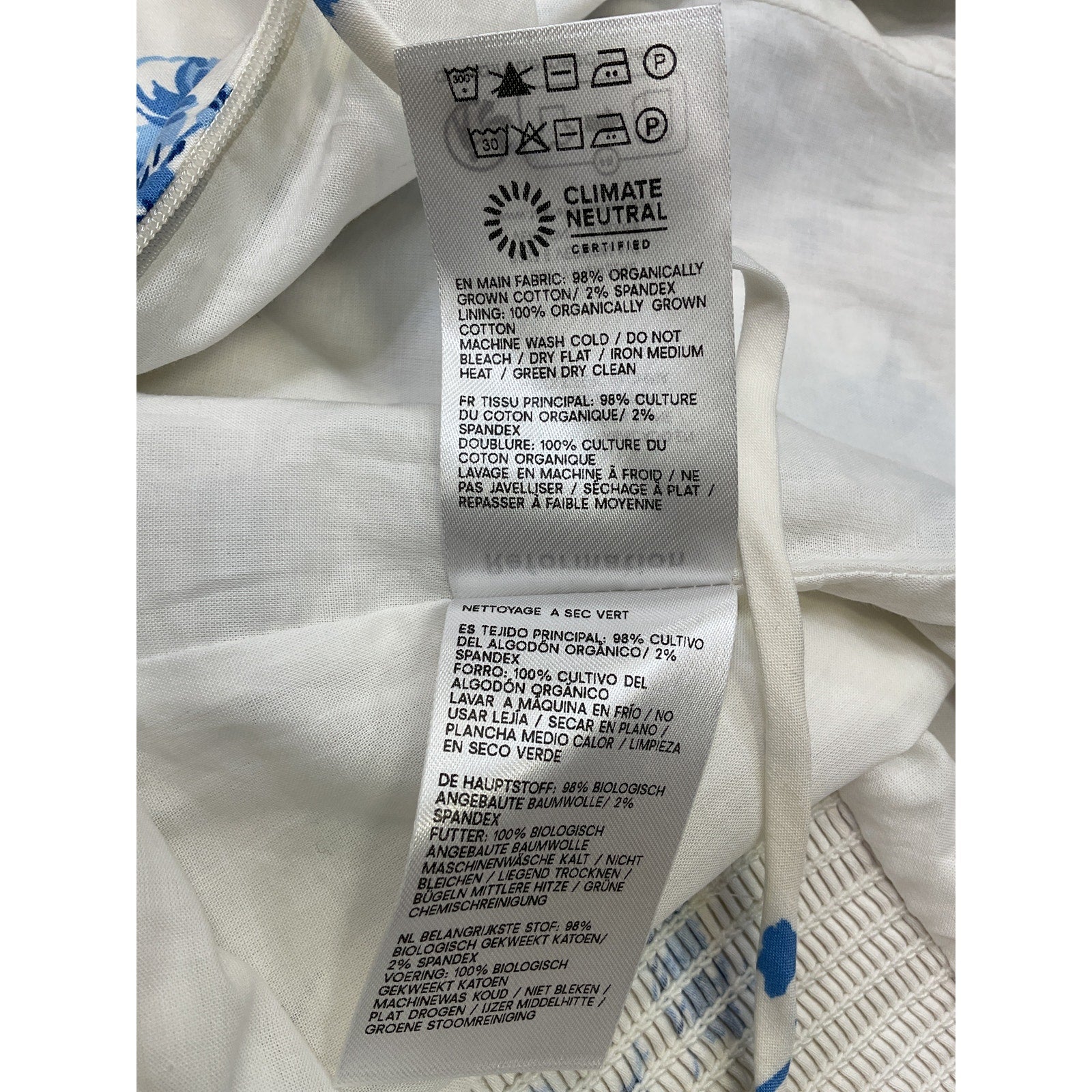 Reformation 'Genevieve' White Cotton Top Size 6
