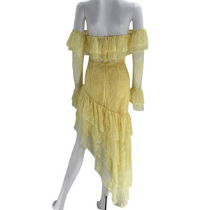Majorelle Lace Yellow Maddalena Gown Size S