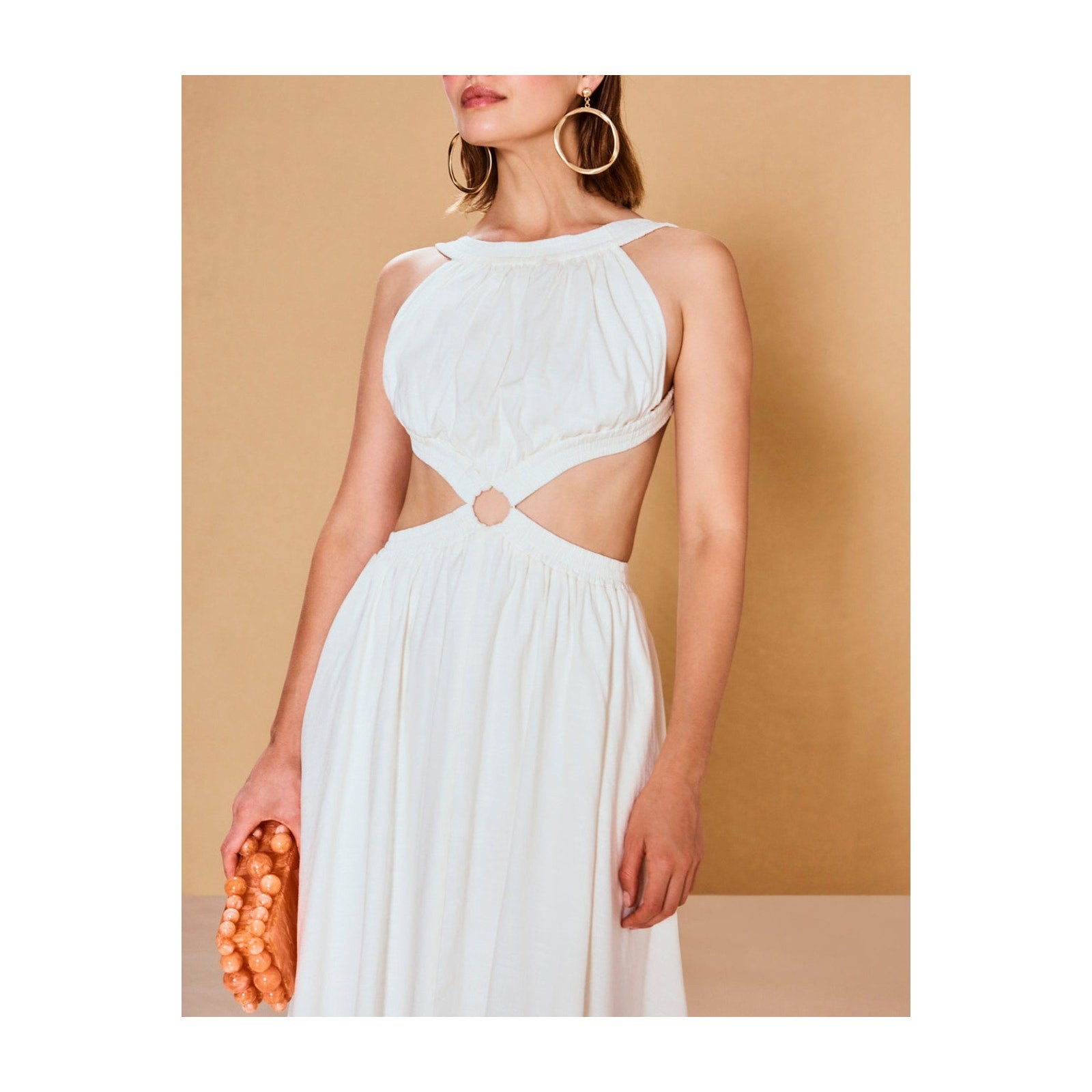 Cult Gaia 'Theia' White Linen Dress Size M