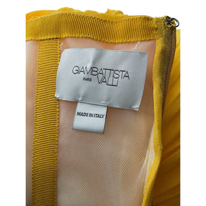 Giambattista Valli Flowing Yellow Halterneck Silk Gown Size 38