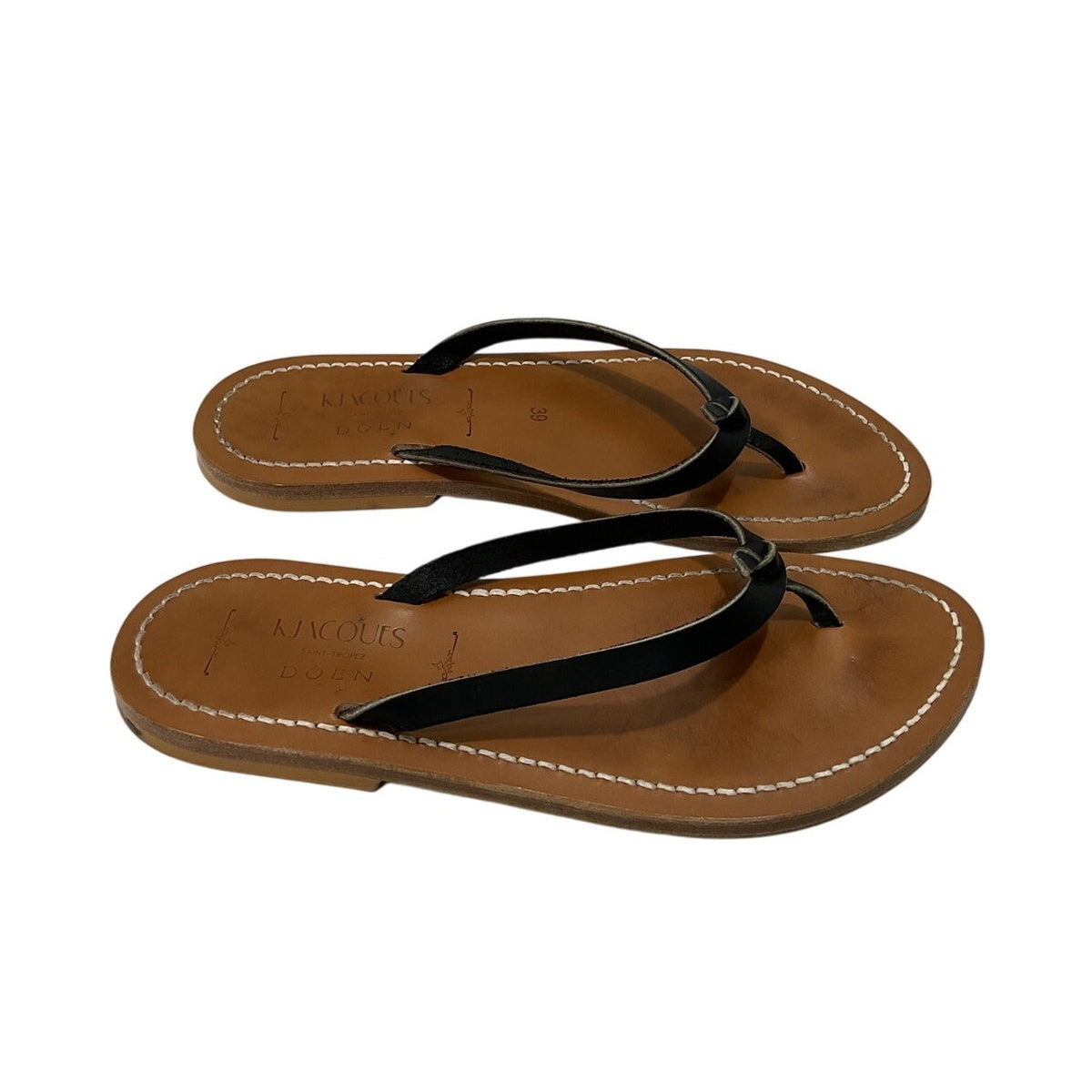Dôen Classic Black Baie Sandals Size 39 EU / 9 US