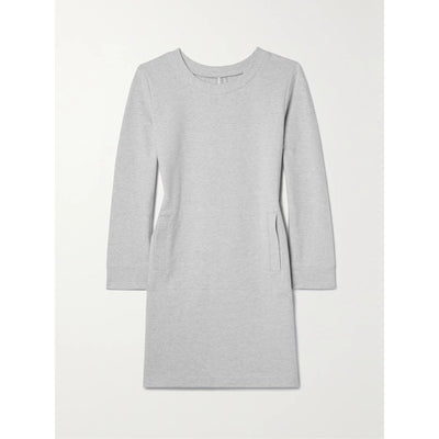Norma Kamali Gray Cotton-Blend Jersey Mini Dress Size S - NWT