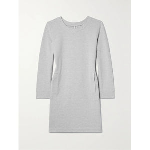 Norma Kamali Gray Cotton-Blend Jersey Mini Dress Size S - NWT