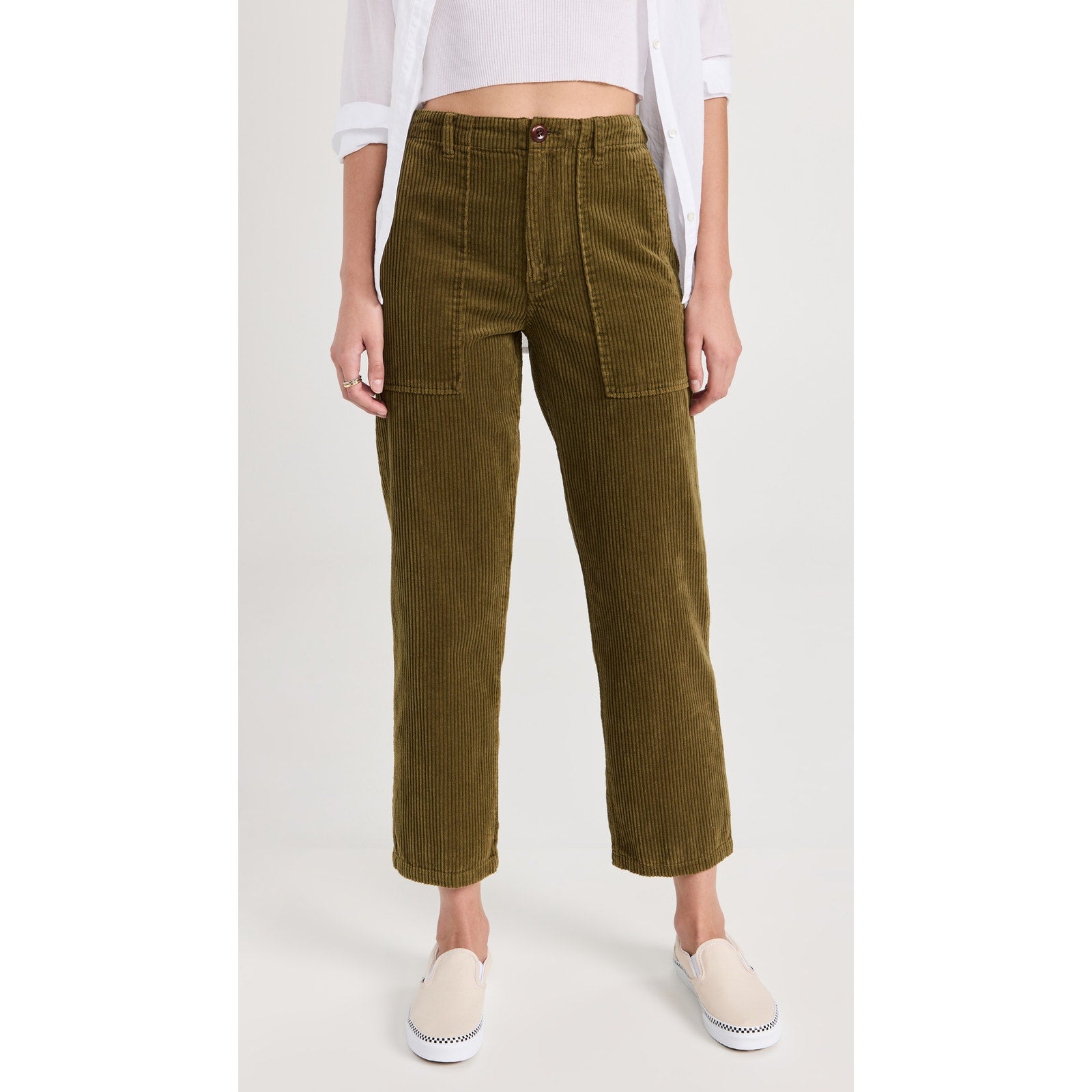Alex Mill 'Neil' Green Cotton Corduroy Pants Size 0