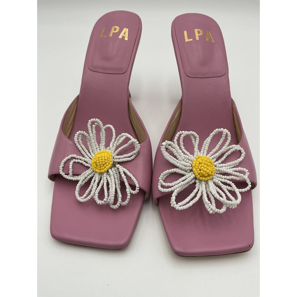Lpa 'Camila' Purple Leather Heel Size 9