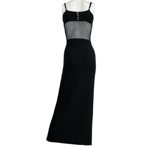 Staud Crochet Black Tara Maxi Dress Size XS