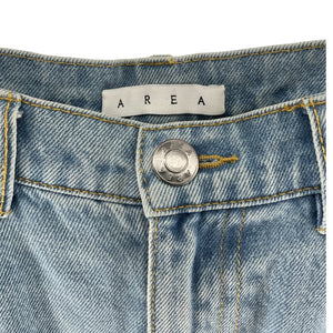 Area Embellished Blue Scalloped Crystal Mini Skirt Size 2