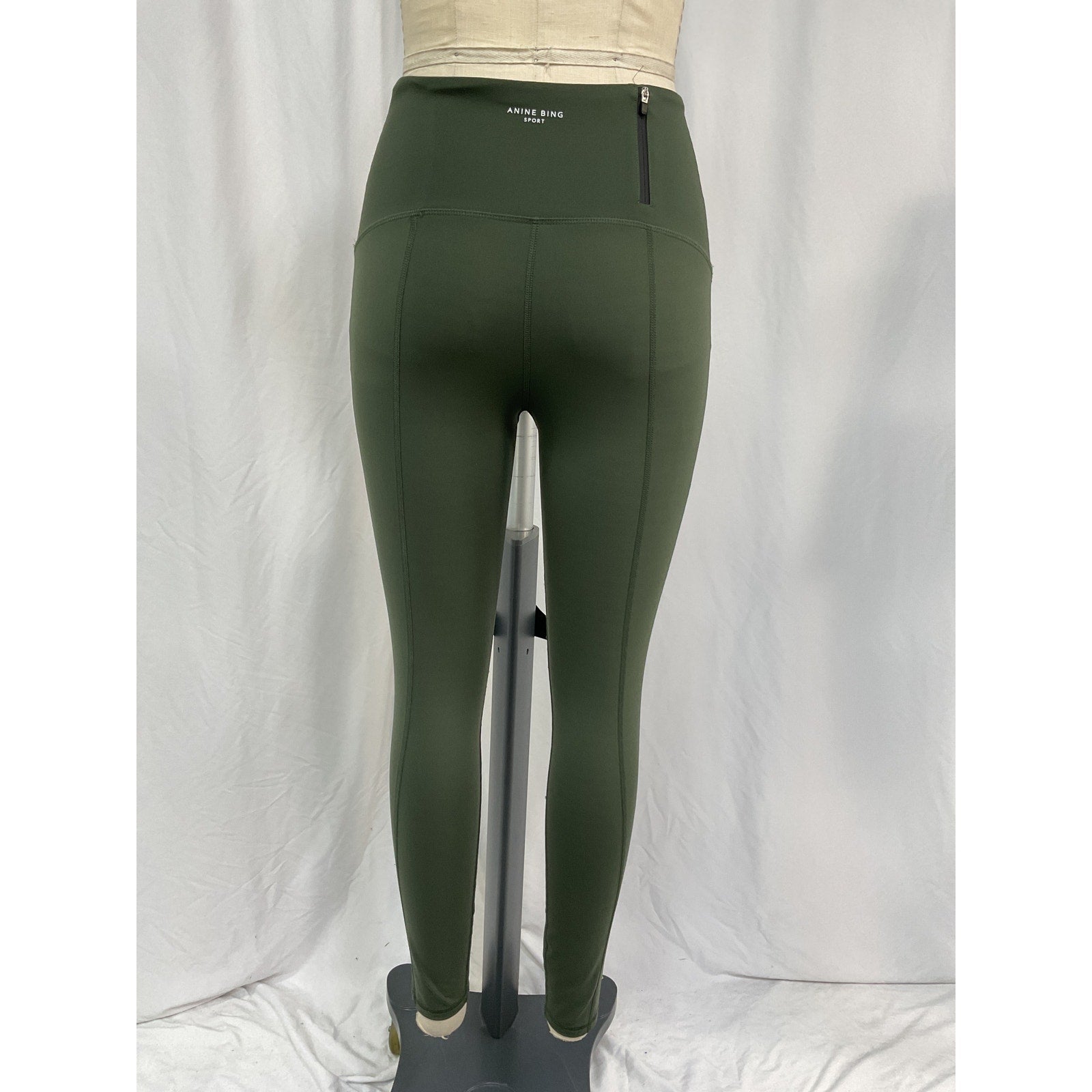 Anine Bing Sport Green Polyamide Bran Legging Size S