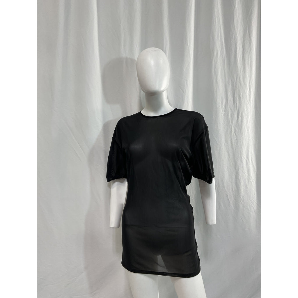 Acne Studios 'Tanada' Black Power Mesh Top Size 34