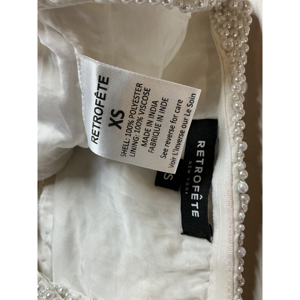 Retrofete 'Nikos' White Polyester Top Size XS