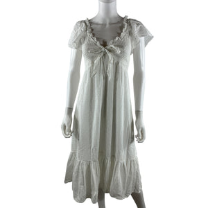 Cleobella Romantic White Ashlyn Midi Dress Size M