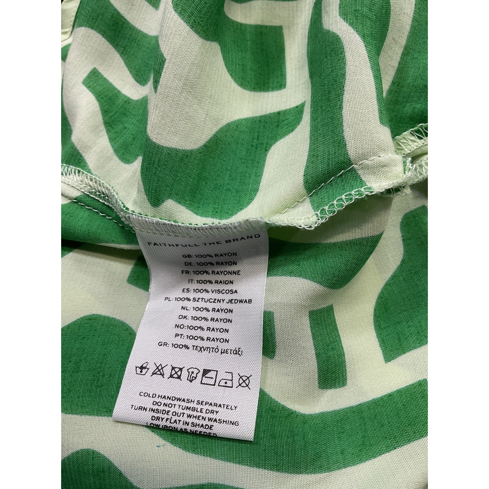 Faithfull The Brand 'Surrau' Green Halterneck Crepe Mini Dress Size S