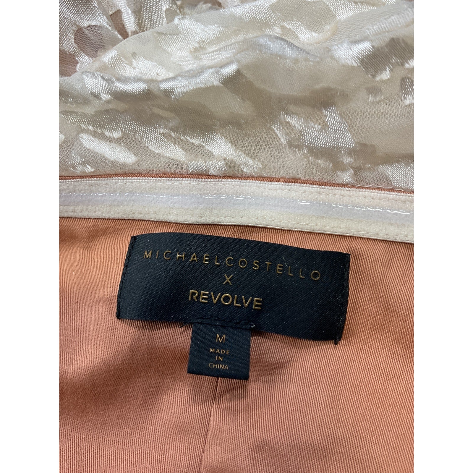 Michael Costello X Revolve 'Cecilia' White Viscose Midi Dress Size M