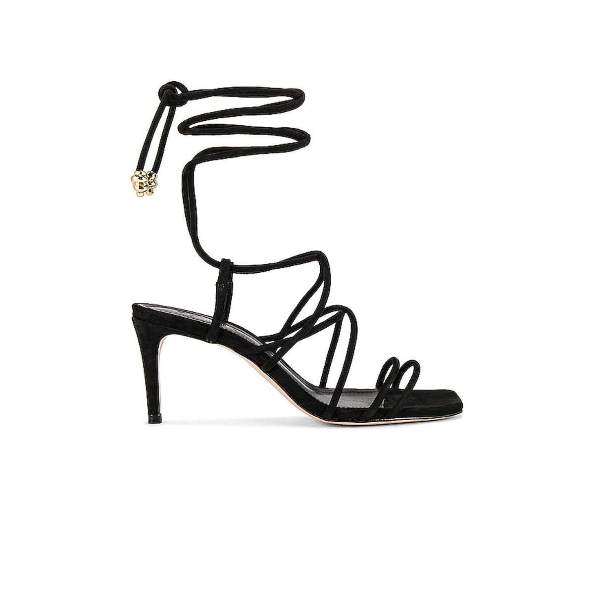 Schutz 'Magdalena' Black Mid Square Toe Sandal Size 7.5 - NWT