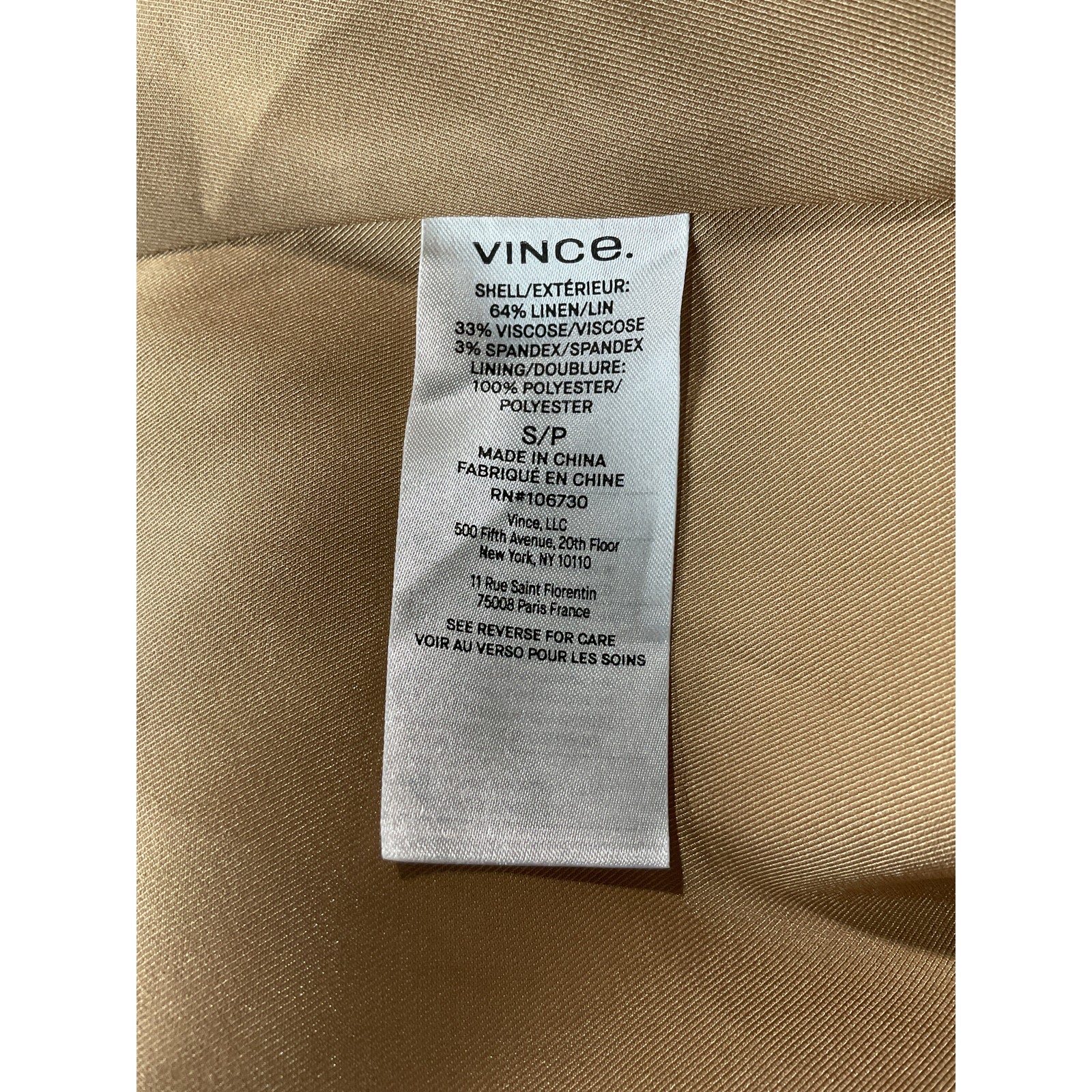 Vince Belted White Linen-Blend Mini Shirt Dress Size S - NWT