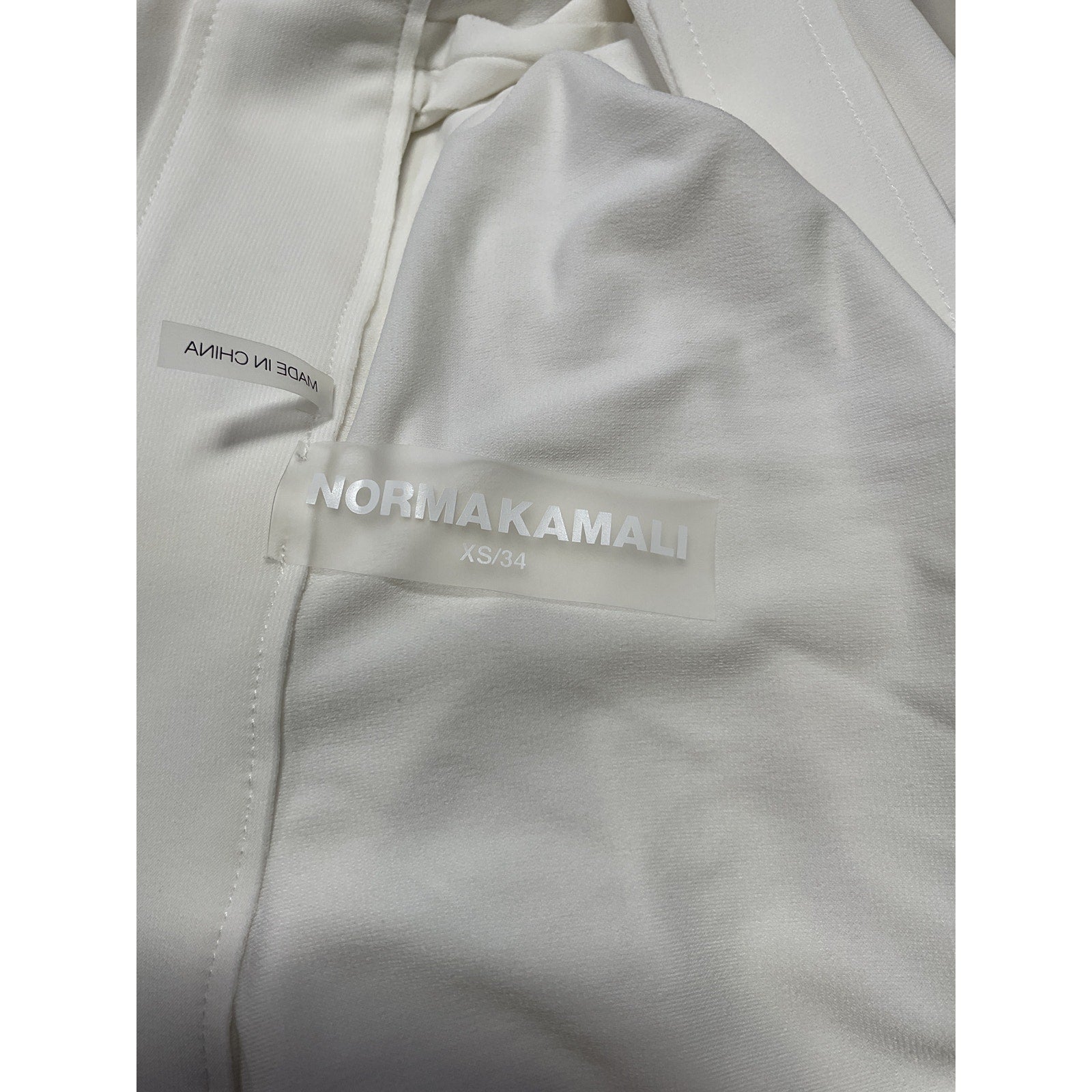 Norma Kamali Oversized White Polyester Shirted Bottom Mini Dress Size XS