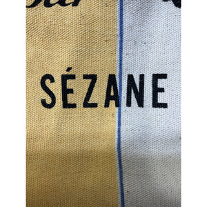 Sézane Striped Yellow Bonjour Tote Bag