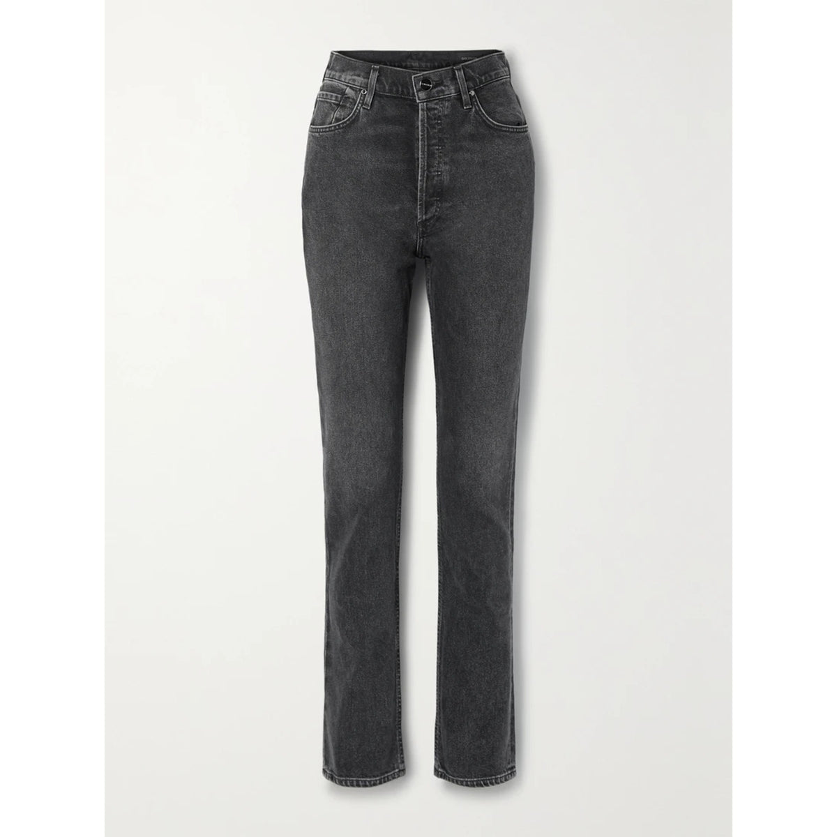 Goldsign 'Lawler' Black Cotton High-Rise Slim-Leg Jeans Size 26