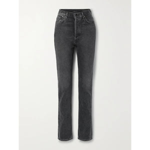 Goldsign 'Lawler' Black Cotton High-Rise Slim-Leg Jeans Size 26