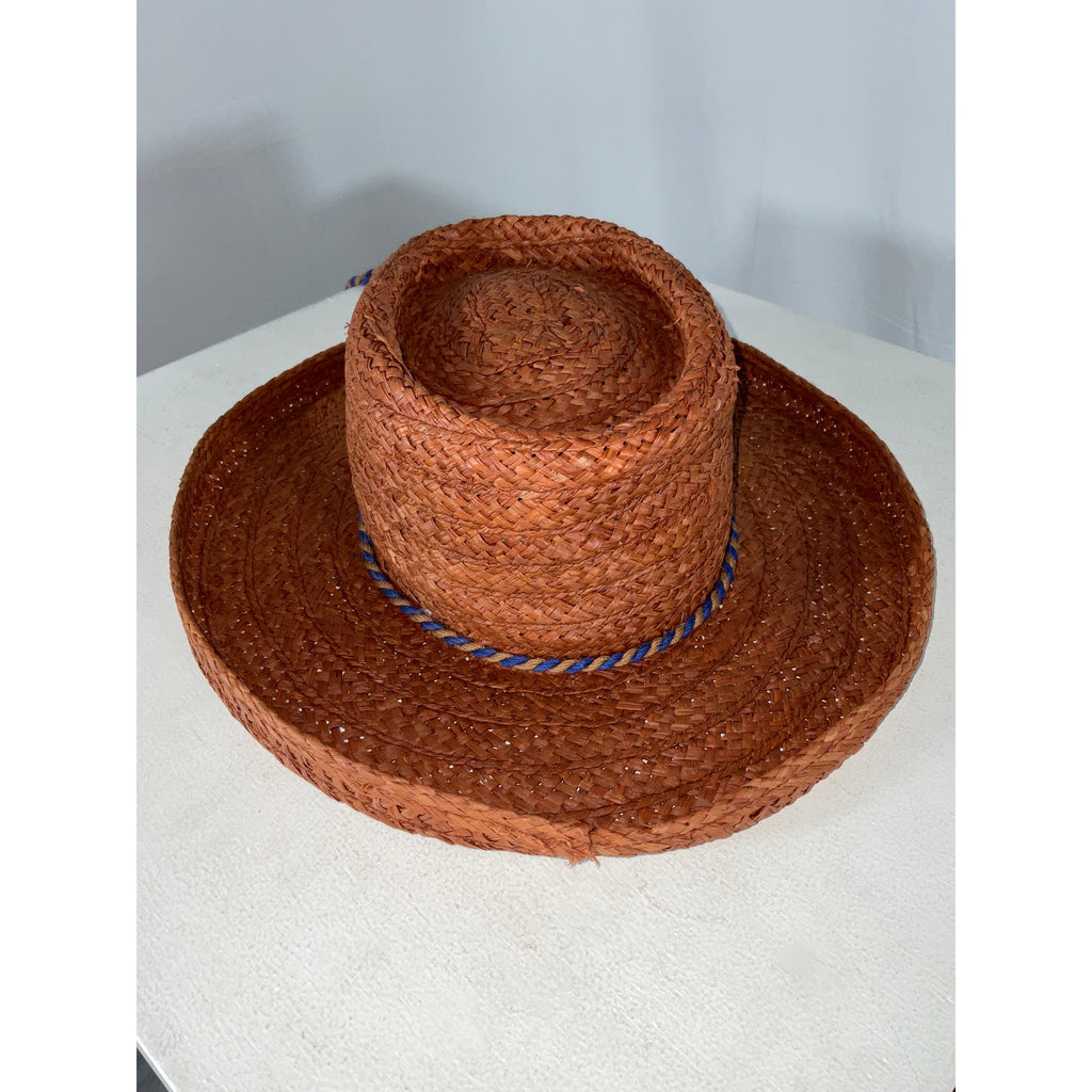 Loro Piana 'Ofelia' Tan Raffia Braided Raffia Sunhat Size S