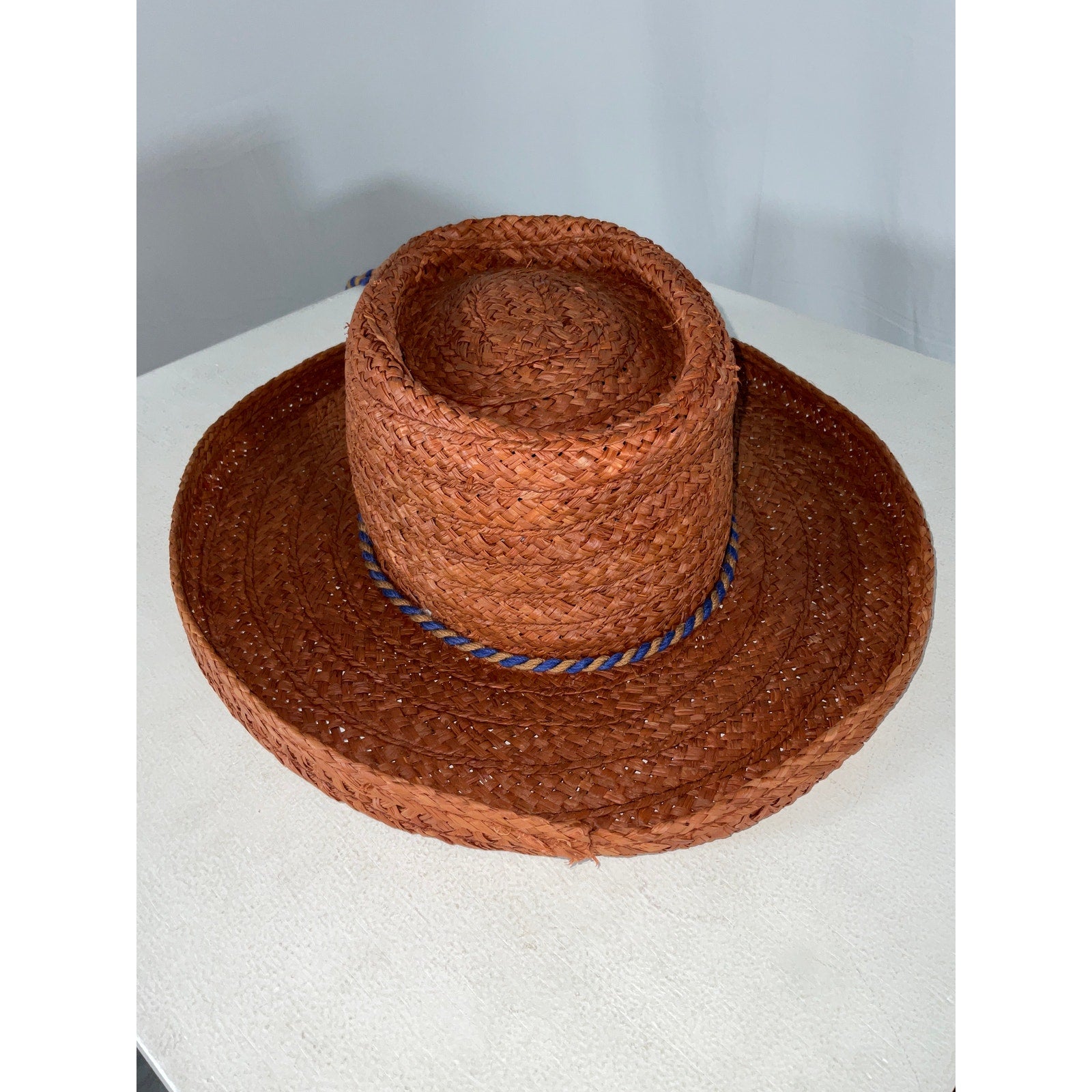 Loro Piana 'Ofelia' Tan Raffia Braided Raffia Sunhat Size S
