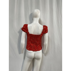 Reformation 'Micaela' Red Top Size 6