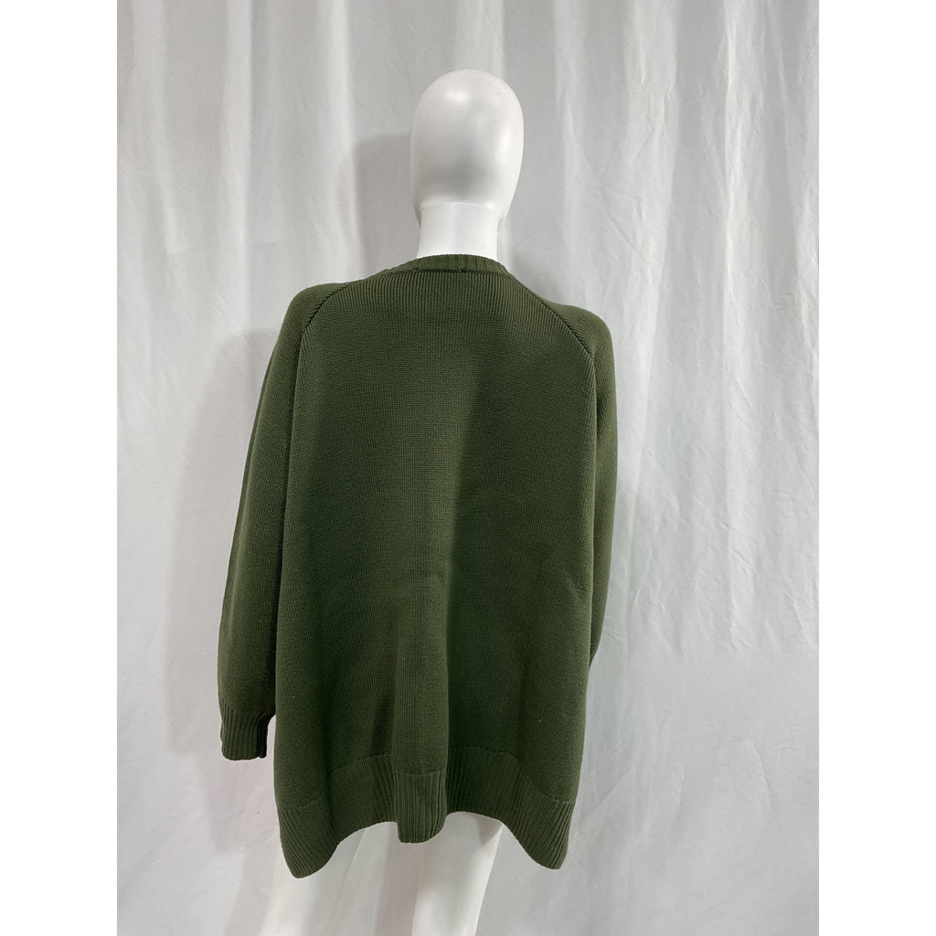 Simone Rocha 'Button-Detailed' Green Wool Sweater Size S
