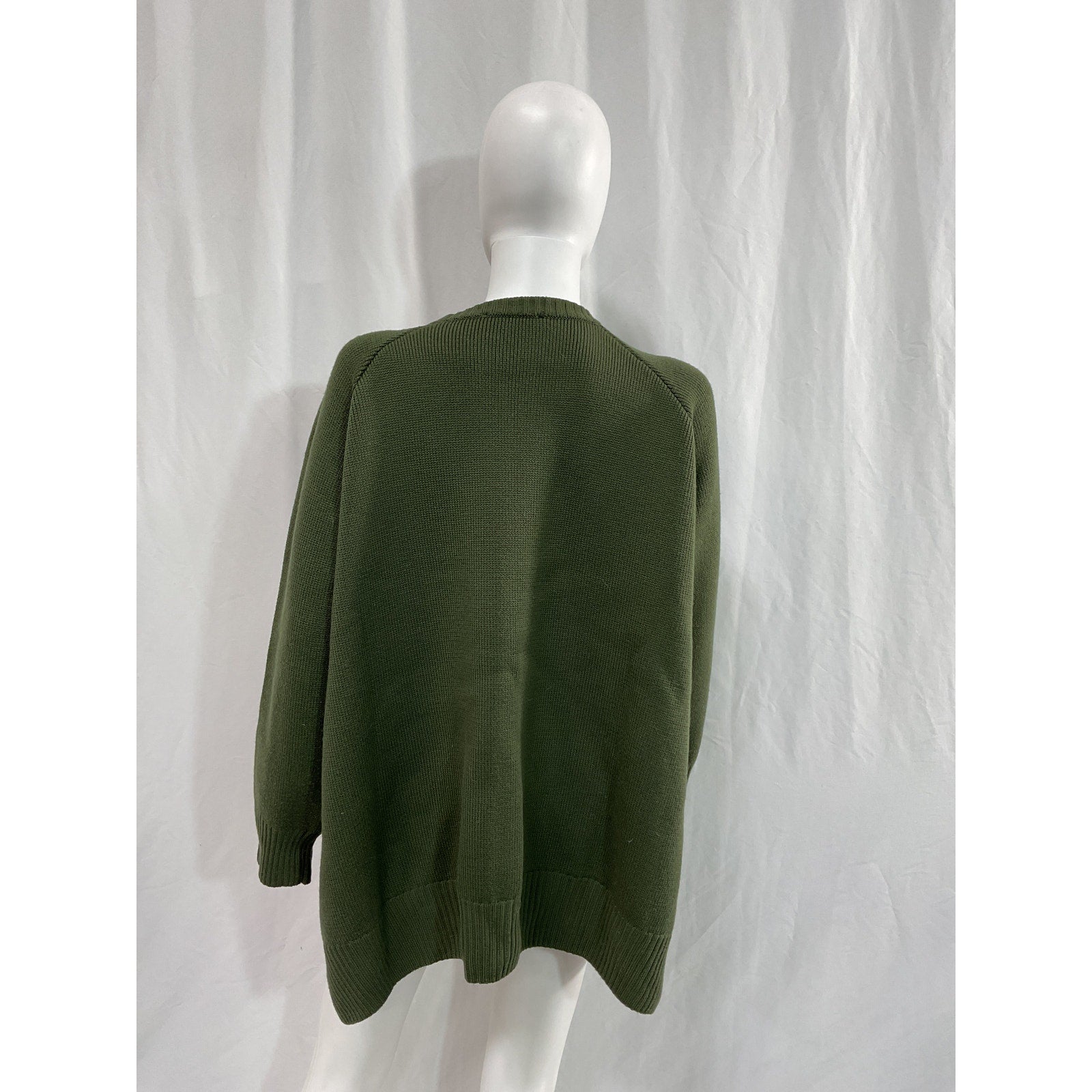 Simone Rocha 'Button-Detailed' Green Wool Sweater Size S
