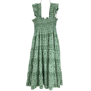 Hill House Home Smocked Green Ellie Nap Dress Size M