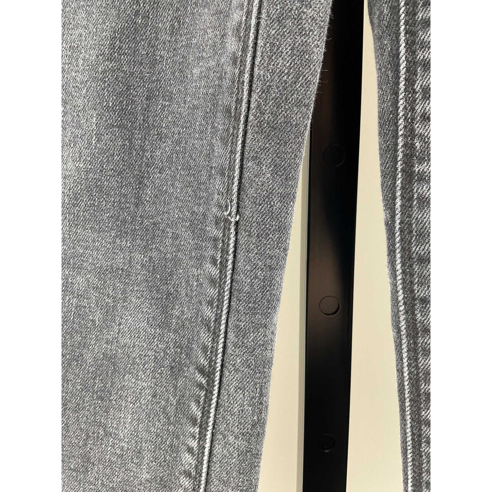 Favorite Daughter 'The Jordie' Black Cotton Super High Rise Wide Leg Denim Jean Size 25