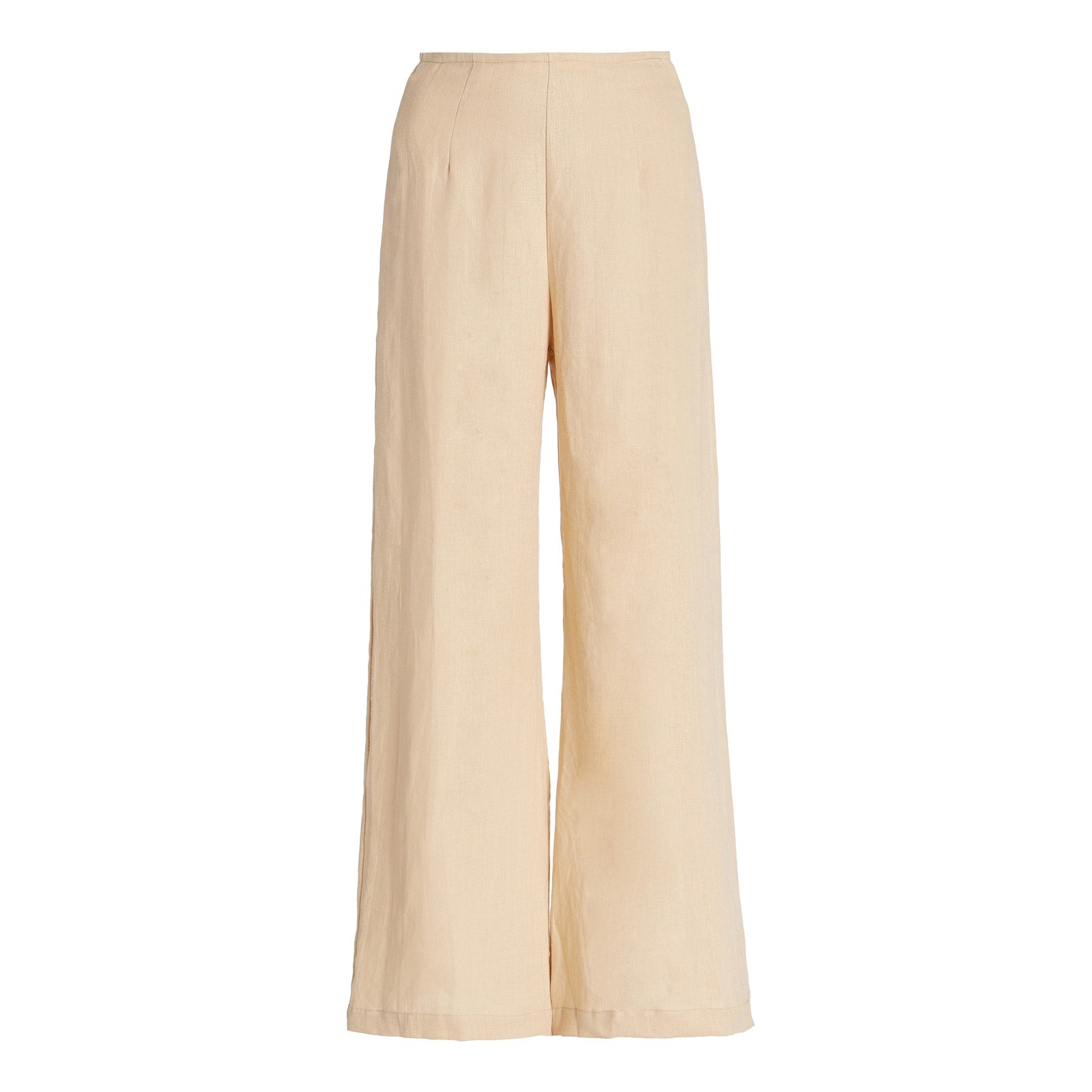 Faithfull The Brand 'Ottavio' Beige Linen Wide-Leg Pants Size XS