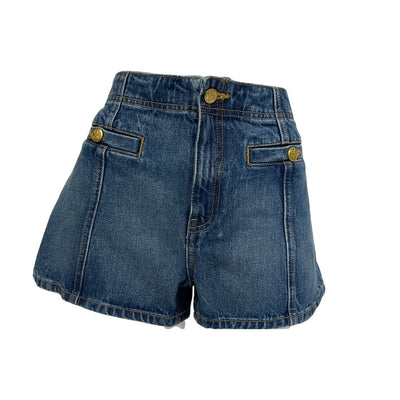 Ulla Johnson High Rise Danube Medium Indigo Wash Camille Shorts Size 29