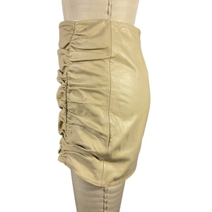 Lamarque Ruched Tan Aricia Skirt Size 2
