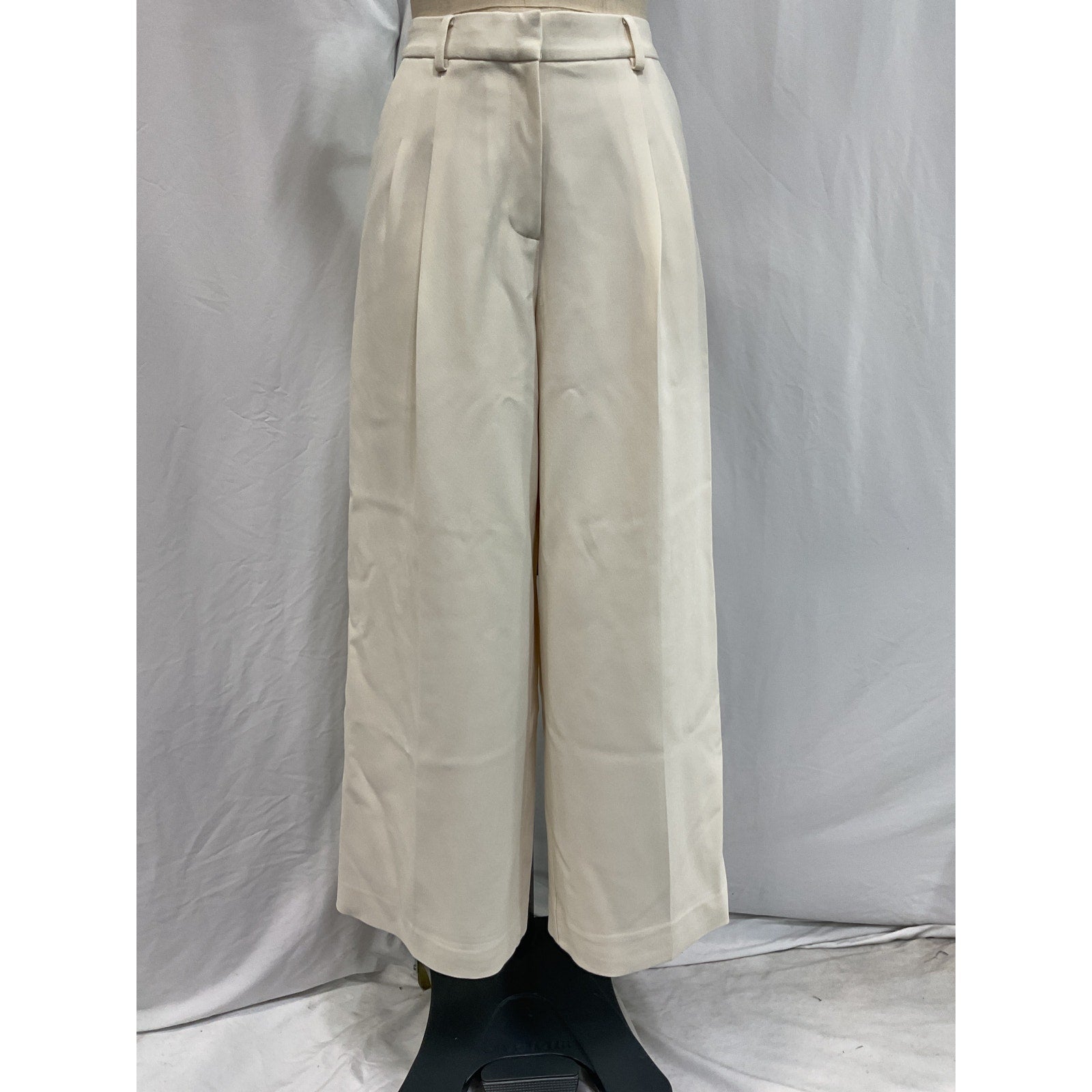 Simkhai 'Sanaz' White Crepe Pleated Trouser Size 4
