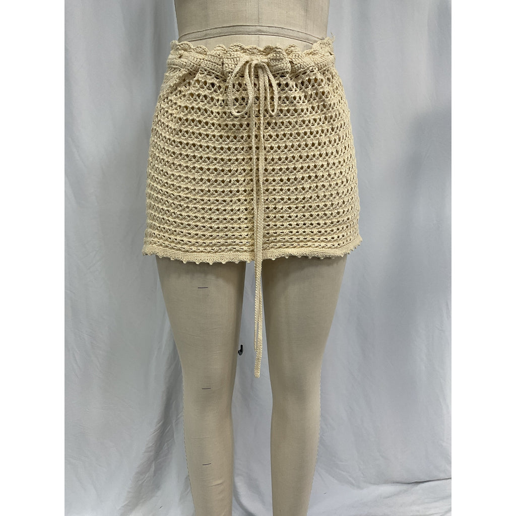 Reformation 'Clementine' White Cotton Skirt Size M