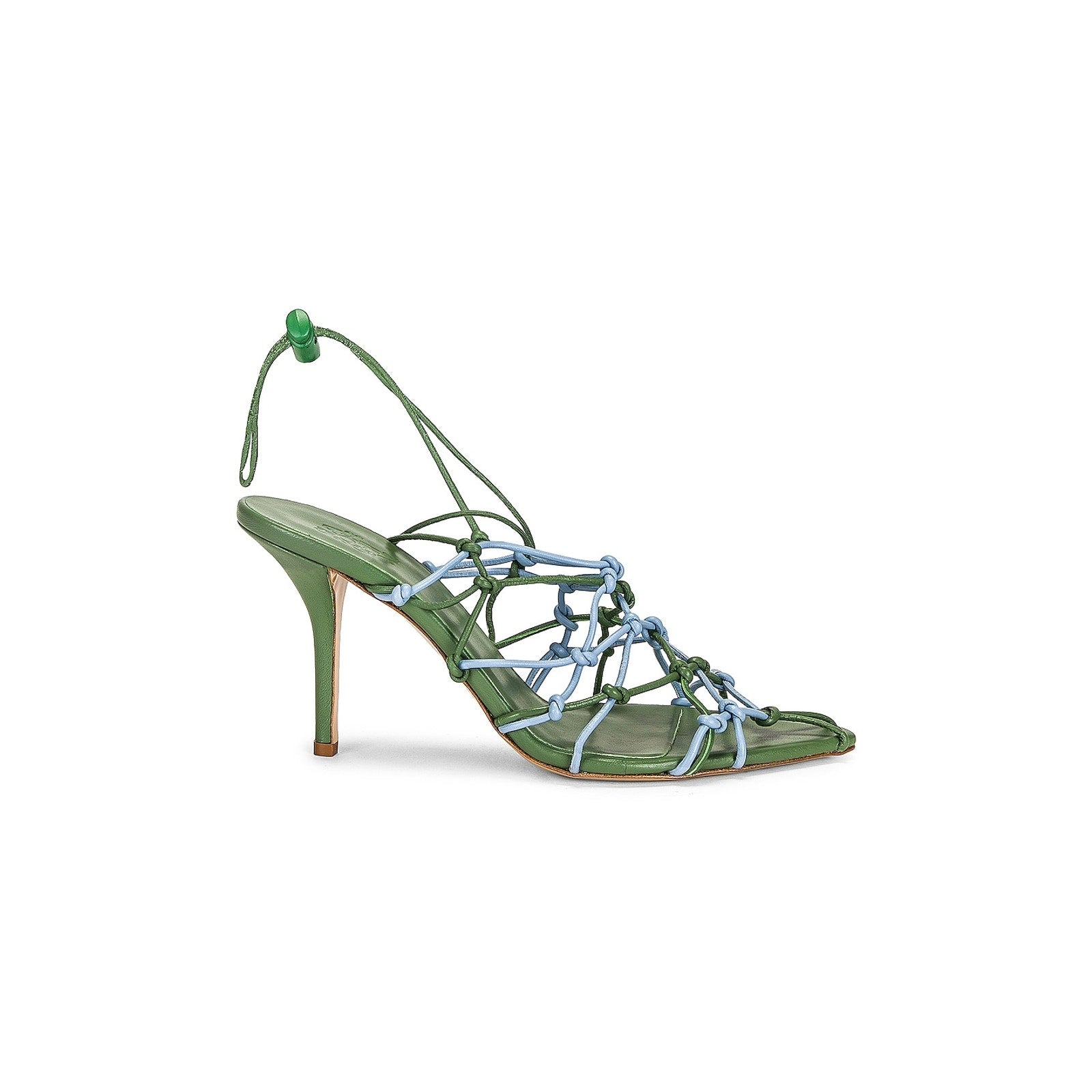 Gia Borghini 'Woven' Blue Leather Sandal Size 6