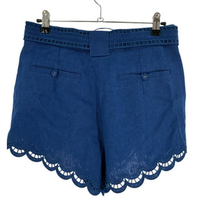 Farm Rio Scalloped Blue Richelieu Shorts Size M