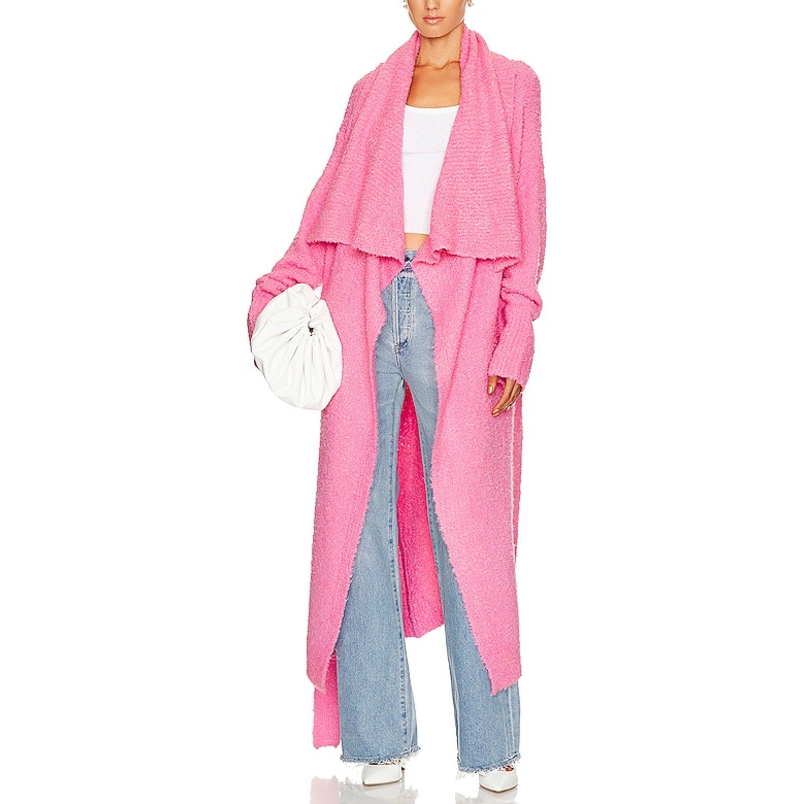 Ser.O.Ya 'Rue' Pink Boucle Cardigan Size S