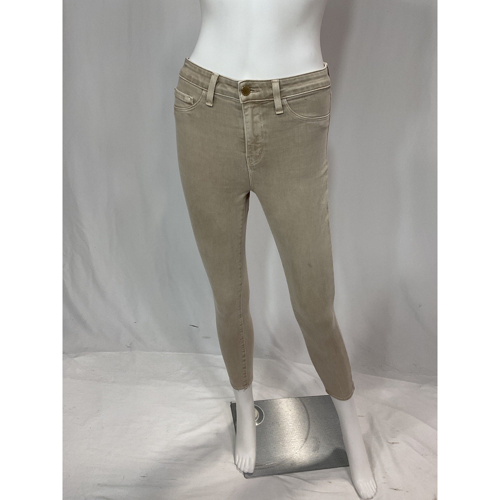 L'Agence 'Margot' Tan High Rise Skinny Denim Jeans Size 25