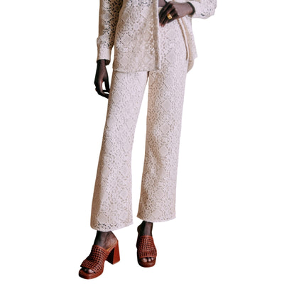 Sézane 'Fausto' Cream Cotton Trousers Size 6 - NWT