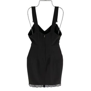 Moschino Sleek Black Cady Dress Size US 2 NWT