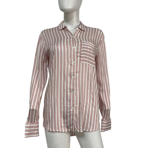 Atm Anthony Thomas Melillo Striped White Boyfriend Shirt Size S