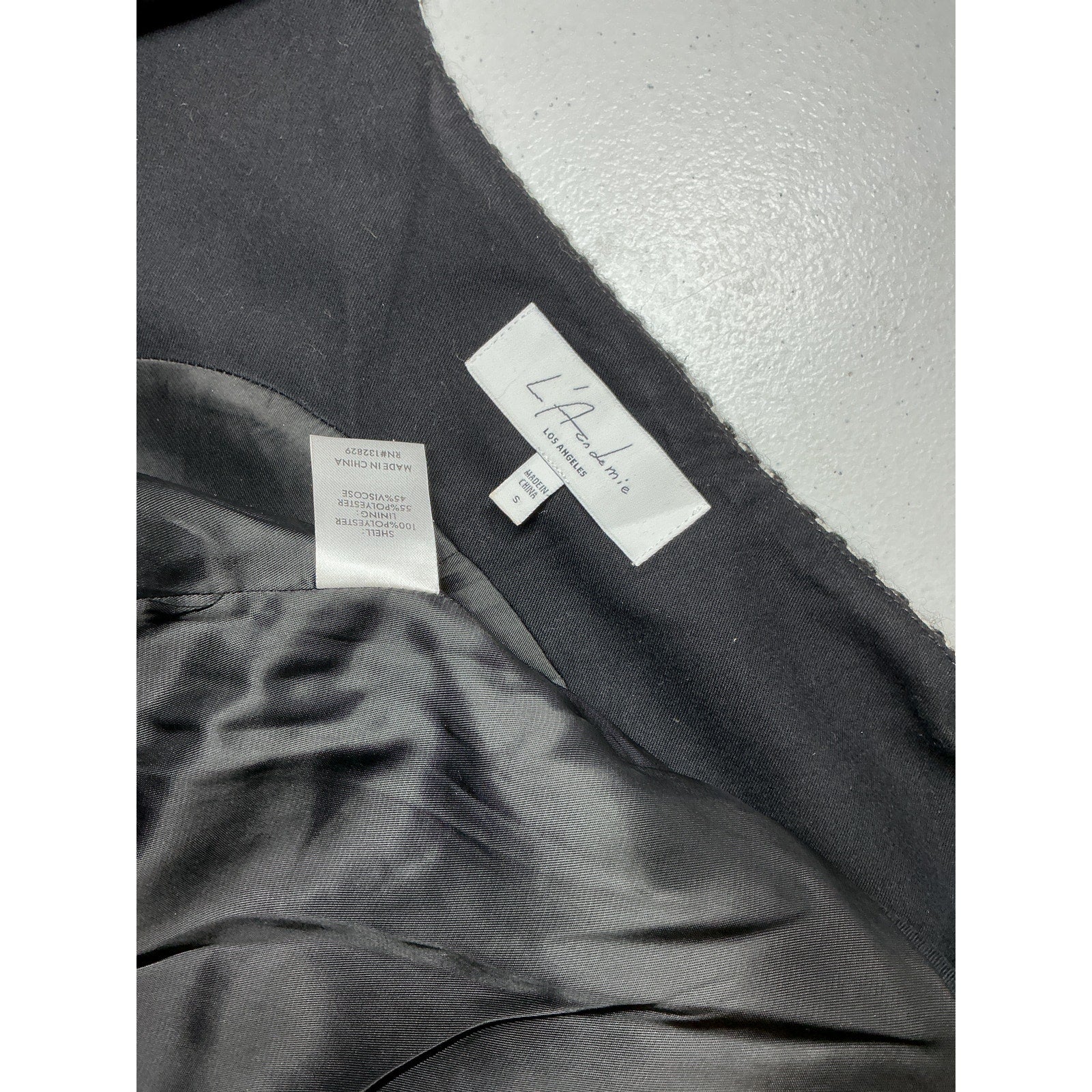 L'Academie 'June' Black Polyester Vest Size S